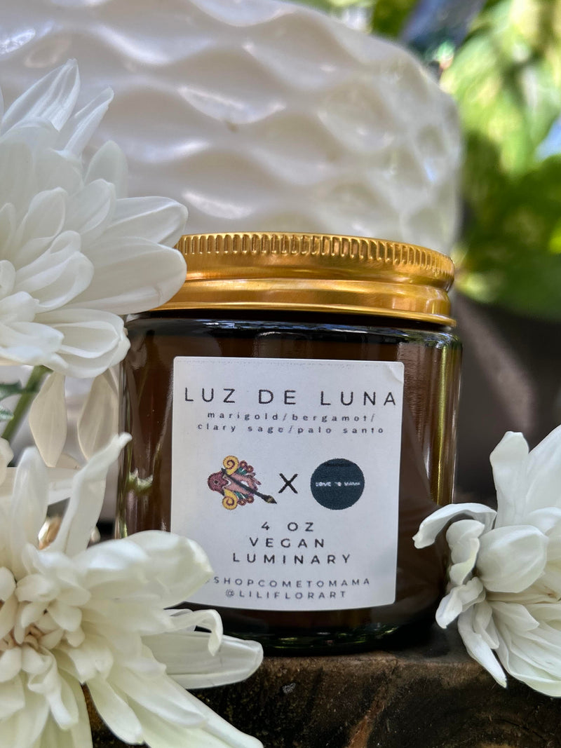 Luz De Luna Candle Collab with LiliFlor Art